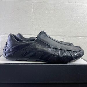 Tsubo BK2-01 Black Leather Driving Loafers Shoes Split Toe Slip On Men's 13 US